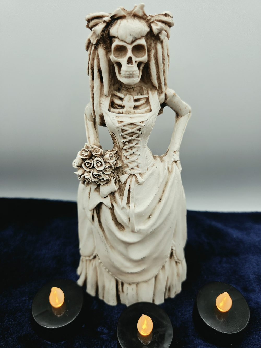 Gothic Skeleton Bride Figurine - White Home Accent